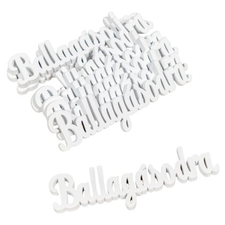 "Ballagásodra" felirat fehér 10cm 8db-os