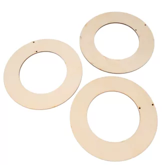Natúr fa karika koszorú alap D20cm 3db-os
