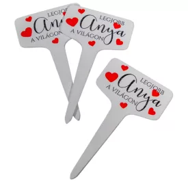 Fa beszúrós tábla Legjobb Anya 11cm 3db-os