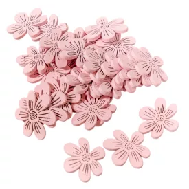 Fa virág rózsaszín 3cm 30db-os