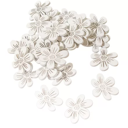 Fa virág fehér 3cm 30db-os