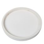 Fa tálca kerek peremes fehér D26cm