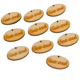 Natúr fa ovál tábla Tanár úrnak 4cm 10db-os