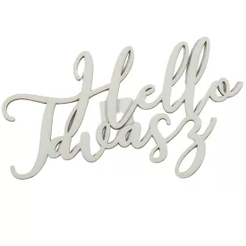 Hello Tavasz írott felirat menta 18cm