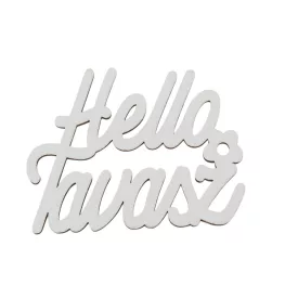 Helló Tavasz felirat fehér 11cm