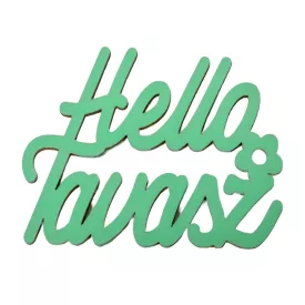 Helló Tavasz felirat menta 11cm