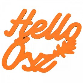 Hello Ősz felirat narancs 11cm