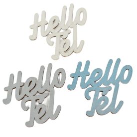 Hello Tél felirat ezüst színes 8cm 3db-os