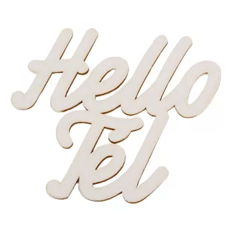 Hello Tél felirat fehér 10cm