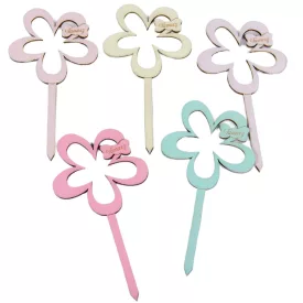 Fa virágos tavasz feliratos 13,5cm 5db-os