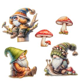 Nyomtatott dekorkarton sapkás manó csomag 4-8cm 5db-os