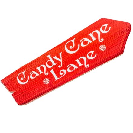 Nyomtatott dekorkarton Candy Cane Lane útjelző 26cm