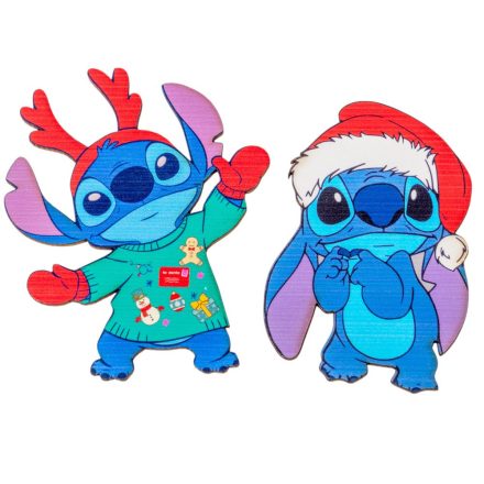 Nyomtatott dekorkarton Stich karácsonyi figura7,5-8,5cm 2db-os