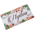 Nyomtatott fa tábla Zárva-Nyitva téli mézeskalácsos 24,3x13cm