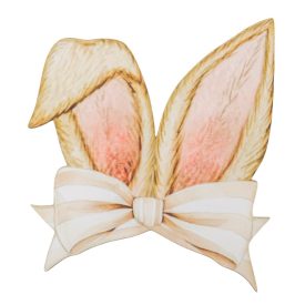 Nyomtatott dekorkarton Nyuszifül natúr 17cm