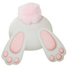 Nyomtatott dekorkarton Nyuszi popi rózsaszín 20cm