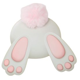 Nyomtatott dekorkarton Nyuszi popi rózsaszín 20cm