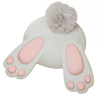 Nyomtatott dekorkarton Nyuszi popi szürke 20cm