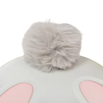 Nyomtatott dekorkarton Nyuszi popi szürke 20cm
