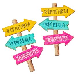   Nyomtatott dekorkarton húsvéti útjelző tábla 10cm 2db-os