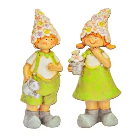 Nyomtatott dekorkarton Virágsapkás gyerek 10cm 2db-os