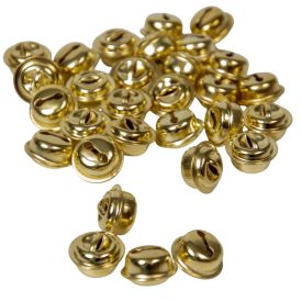 Fém kolomp arany 1,5cm 30db-os