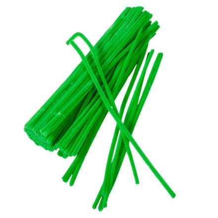 Zsenília drót világos zöld 30cm 100db-os