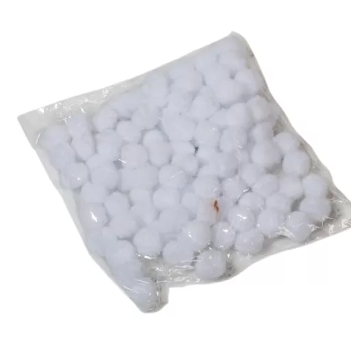 Pompon fehér 1,5cm 100db-os