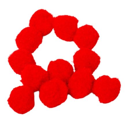 Pompon piros 1,5cm 100db-os