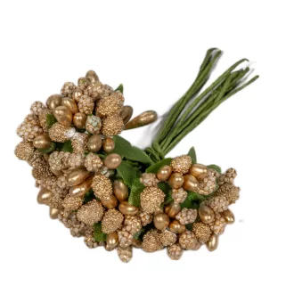 Arany bogyós mini csokor 8,5cm