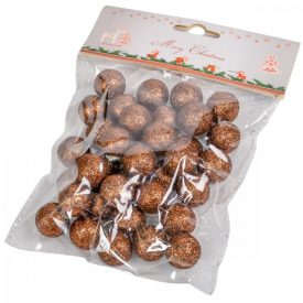 Glitteres polisztirol golyó 1,5cm csoki kb.10-12gr