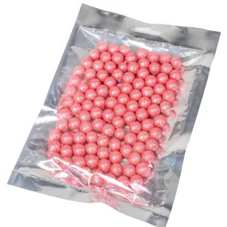   Glitteres polisztirol golyó sötétrózsaszín 1cm kb.10-15gramm