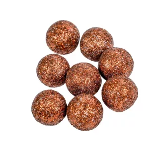 Glitteres polisztirol golyó csoki 1cm kb.10-15gramm