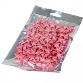 Glitteres polisztirol csillag sötétrózsaszín 2cm