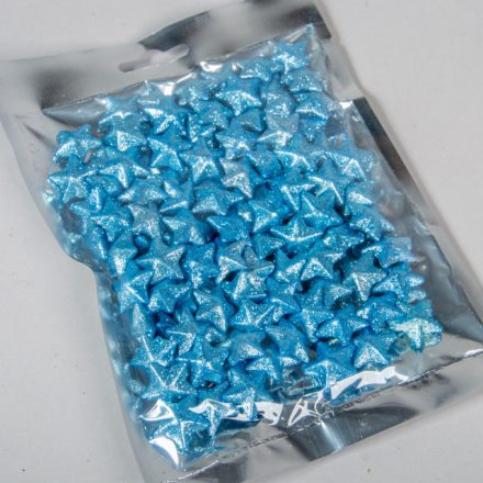 Glitteres polisztirol csillag country kék 2cm