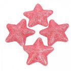 Glitteres polisztirol csillag rózsaszín 3,5cm