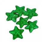 Glitteres polisztirol csillag sötétzöld 3,5cm