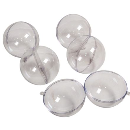 Ajándéktartó gömb műanyag 8cm 5db-os