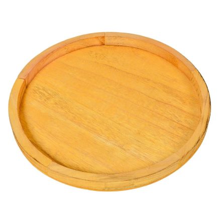 Fa tálca peremes natúr D30cm 