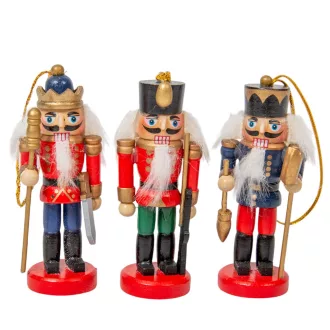 Diótörő figura fa akasztós M8cm 3db-os