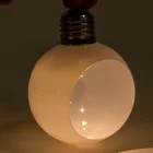 Nyitott díszíthető műanyag gömb LED-es 9cm