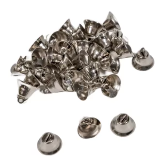 Fém csengő ezüst 1,6cm 30db-os