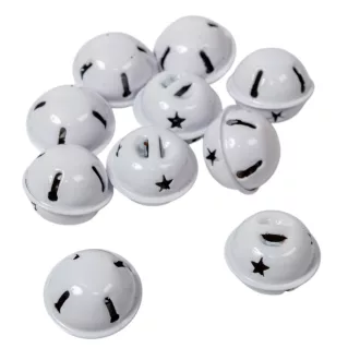 Csengő kolomp fém fehér 2,5x2cm 10db-os