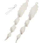 Jégcsap dísz csavart glietteres fehér 21cm 2db-os