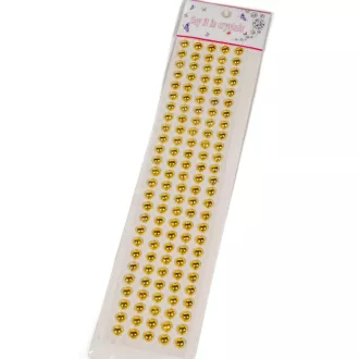 Öntapadós flitter gyöngyök arany 7mm 140db/lap