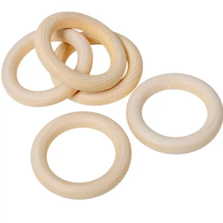 Natúr fa karika 6cm 5db-os