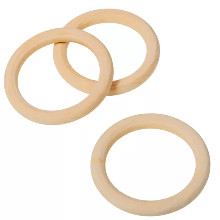 Natúr fa karika 7,5cm 3db-os