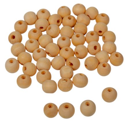 Fa golyó natúr 10mm 50db-os