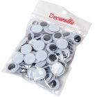 Mozgó szem, kerek 1,8cm 100db-os