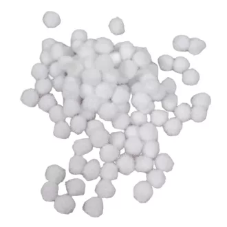 Fehér pompon 1cm 100db-os